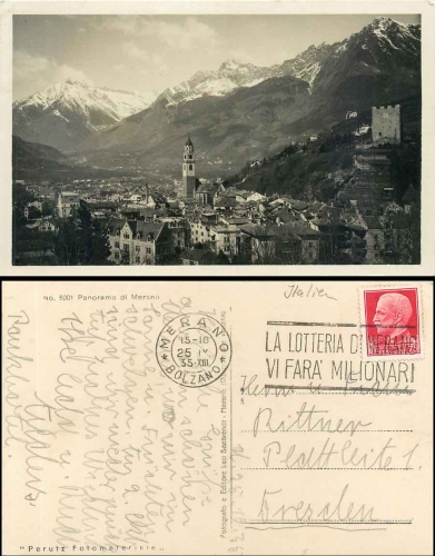 Merano Südtirol o 25.10.1935