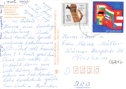 Merseburg Mehrbildkarte o 1985