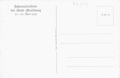Merseburg Festpostkarte zur Jahrtausendfeier * 1933