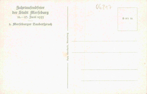 Merseburg Festpostkarte zur Jahrtausendfeier * 1933