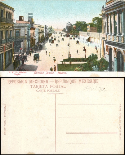 Mexiko Avenida Juarez *ca. 1920
