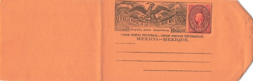Mexico Dos Centavos strip around 1880 *
