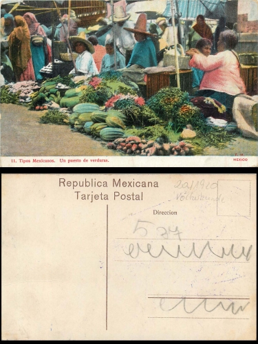 Mexiko Tipos Mexicanos *ca.1920 un puesto de verduras 