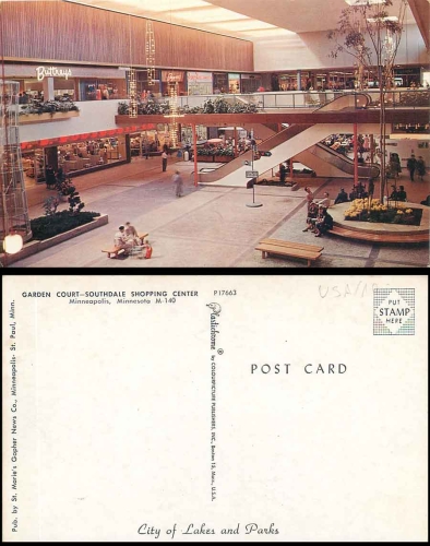 Mineapolis Minnesota Garden Court Southdale Shopping Center *ca. 1960