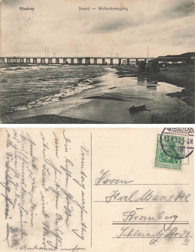 Misdroy Insel Wollin Pommern Seebruecke Miedzyzdroje o 1913