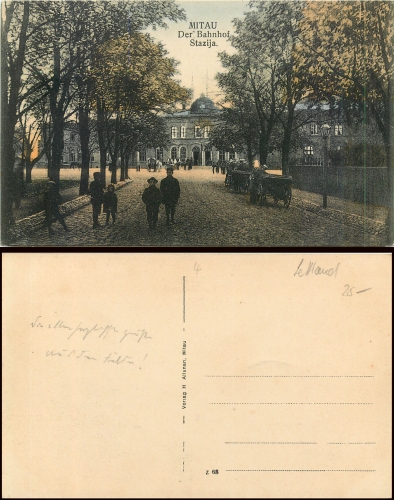 Latvia Mitau train station * around 1915