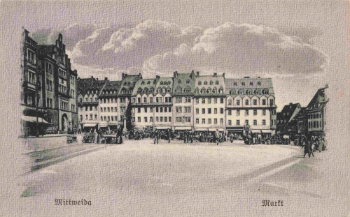 Mittweida Sachsen Markt * um 1910