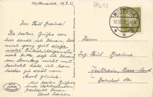 Mittweida Sachsen Technikum o 1932