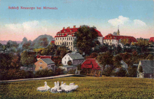 Zschöppichen Mittweida Sachsen Schloss Neusorge gebraucht 1931