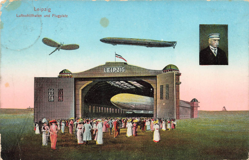 Mockau Leipzig, Luftschiffhafen und Flugplatz, Zeppelin Hindenburg, o 4.8.1916