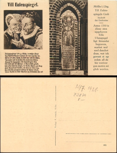 Mölln Till Eulenspiegels Grab *ca.1920