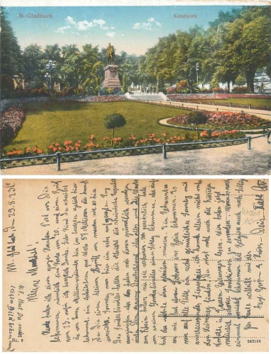 Moenchengladbach Kaiserplatz gebr. 1923