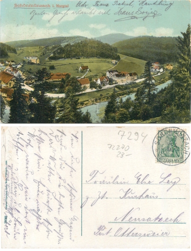 Schönmünzach Murgtal o 02.07.1907