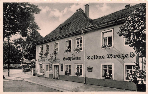 01468 Moritzburg Restaurant goldene Brezel * um 1930