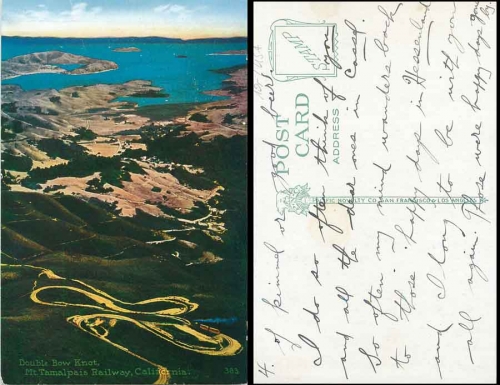 Mt. Tamalpais Railway Double Bow Knot California *ca. 1910