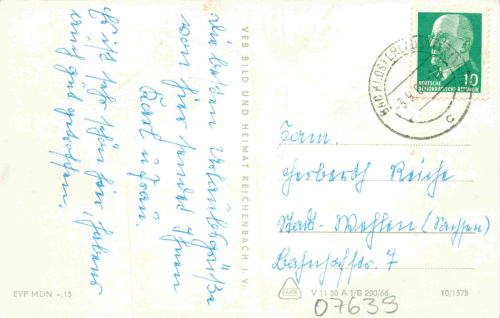 Mühltal Thüringen Mehrbildkarte o 1966