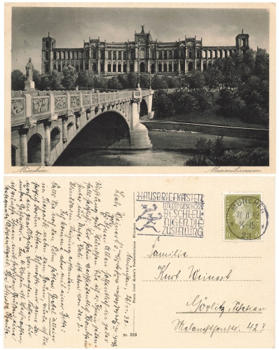 Munich Maximilianeum Isar Bridge o November 26, 1932