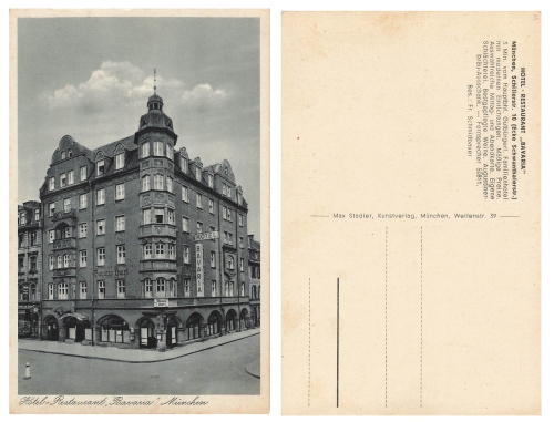 München Hotel Restaurant Bavaria *ca.1930