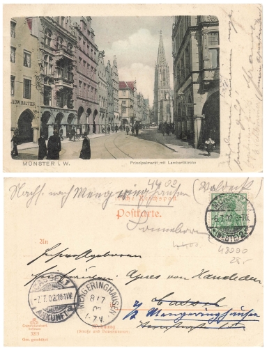 Münster Principalmarkt mit Lambertkirche o 6.7.1902
