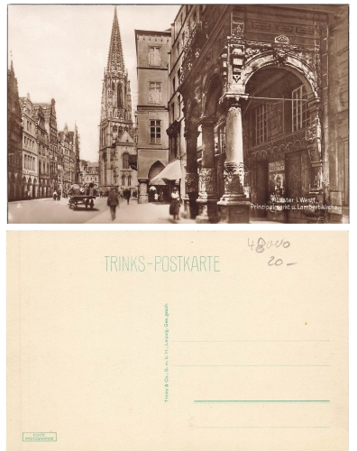 Münster Prinzipalmarkt u. Lambertkirche * ca.1920