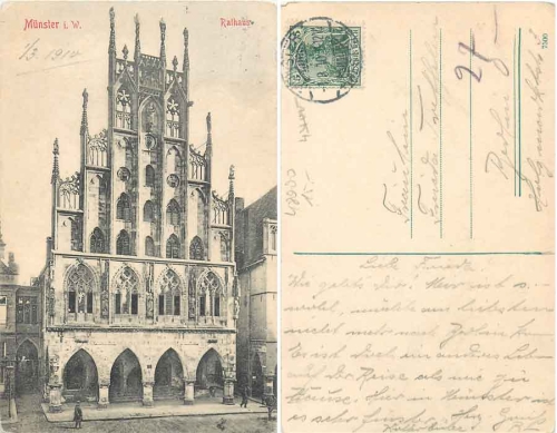 Munster Westfalen Rathaus o 01.10.1910