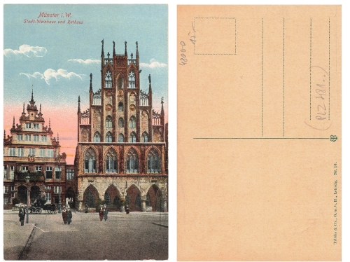 Münster Stadt Weinhaus und Rathaus * ca.1920