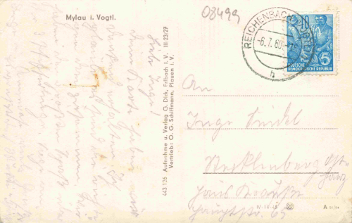 Mylau Reichenbach Vogtland o 1960
