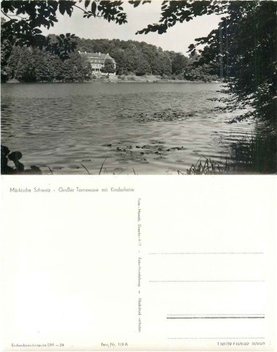 15377 Maerkische Schweiz Grosser Tornowsee children's home *1959 Hanich0129A
