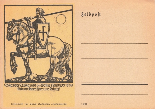 Nationalsozialismus, Ritter, Spruch, Hakenkreuz, * ca. 1940