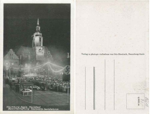 06618 Naumburg Marktfest Gaststätte Saaletalblick *ca. 1940