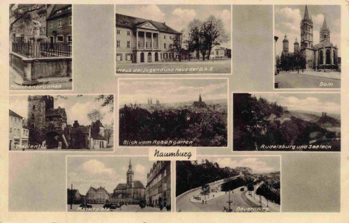 Naumburg Saale Mehrbildkarte * 1942