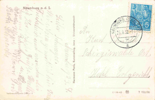 Naumburg Saale Mehrbildkarte o 1956