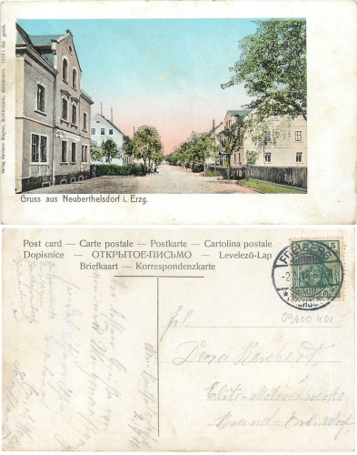 09600 Neuberthelsdorf Erzgebirge o 2.7.1916