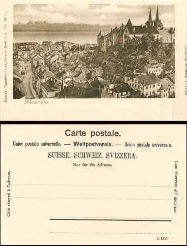 Neuchatel Totalansicht *ca. 1900
