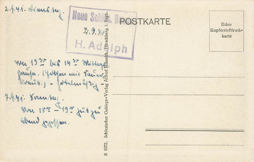 Neue schlesische Baude Riesengebirge Schlesien Schronisko na Hali Szrenickiej  gebraucht 1941