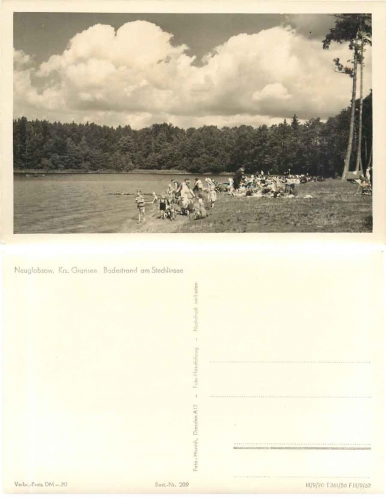 16775 Neuglobsow Badestrand am Stechlinsee *ca. 1956 Hanich0209