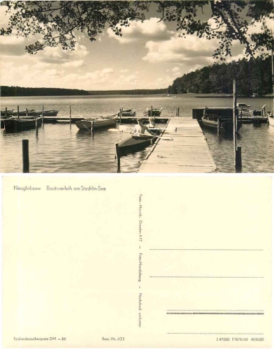 Neuglobsow Stechlin-See Bootsverleih *1962 Hanich0622