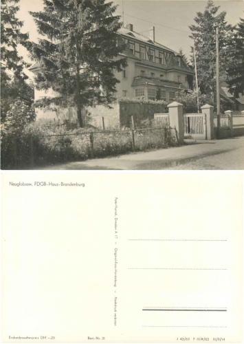 16775 Neuglobsow FDGB Haus Brandenburg *1963
