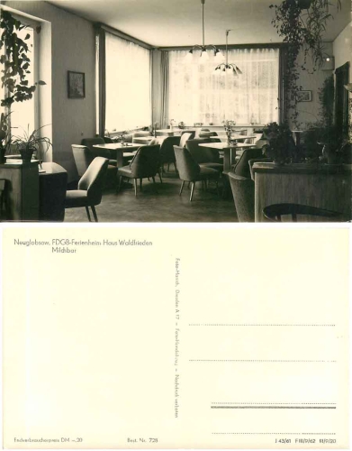 16775 Neuglobsow FDGB Haus Waldfrieden Milchbar *1961 Hanich0728