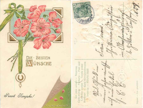 Neujahrsprägekarte o 1.1.1911