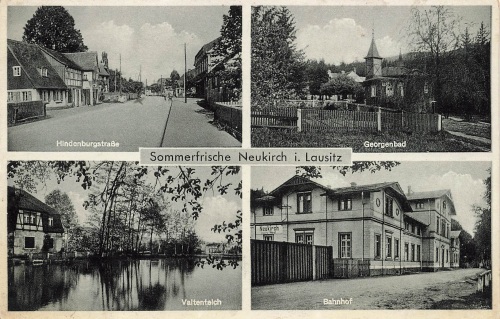 01904 Neukirch Lausitz Hindenburg Strasse Bahnhof o um 1940