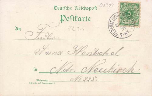 01904 Neukirch Lausitz Gasthaus Grüne Fichte, Golden Krone, Hofgericht Bahnhof Litho 1899