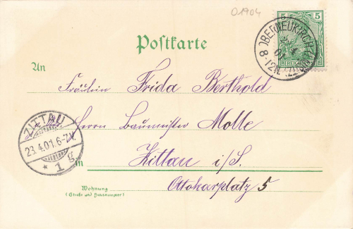 01904 Neukirch Lausitz Schule Bahnhof Litho 1901