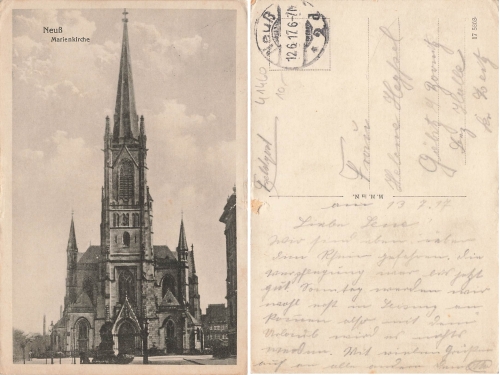 Neuss Marienkirche o 12.6.1917