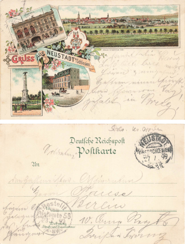 Neustadt Oberschlesien Litho Prudnik o 1899