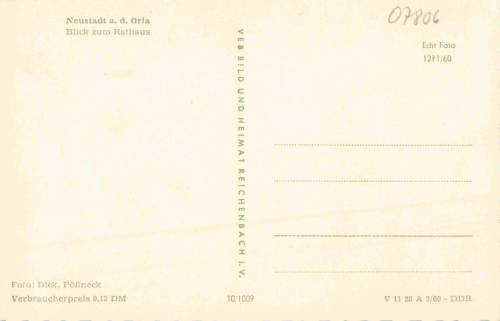 Neustadt Orla Rathaus * 1960