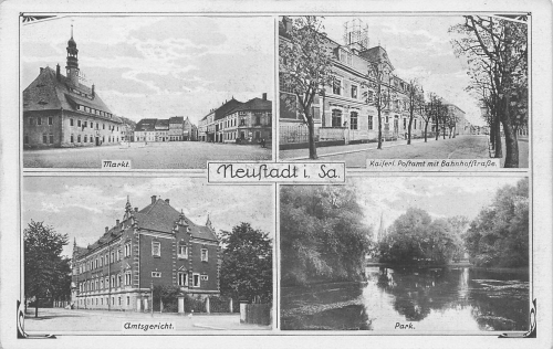 01844 Neustadt Sachsen Amtsgericht Postamt * um 1910