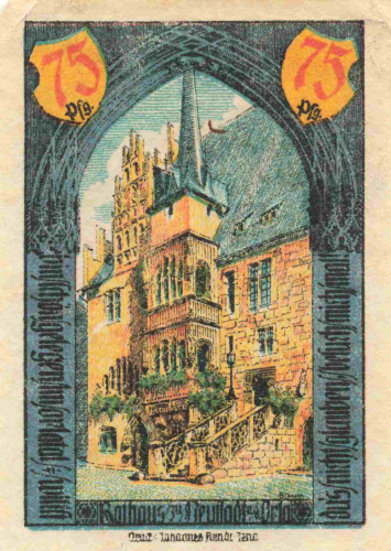 Neustadt an der Orla emergency money note, 1921