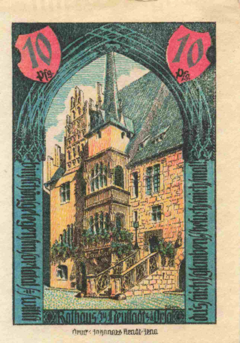 Neustadt an der Orla emergency money note, 1921