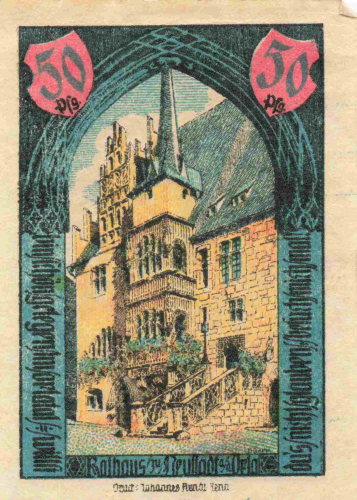 Neustadt an der Orla emergency money note, 1921